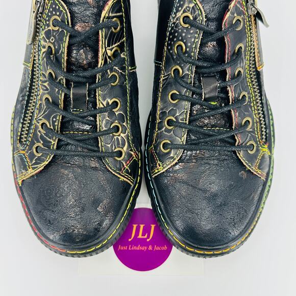 L'Artiste Spring Step Women's Danli Bloom Sneakers Black Multi Size 38/ 7.5-8 US - Picture 4 of 12